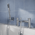 [BTE304] Wetley Round Minimalist Bath Shower Mixer Tap with Shower Kit - Choice of Finish - Silo