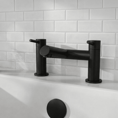 [BTE403] Wetley Minimalist Round Deck Mounted Bath Filler Tap - Choice of Finish - Silo
