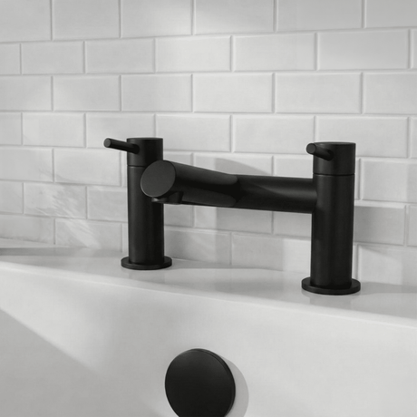 [BTE403] Wetley Minimalist Round Deck Mounted Bath Filler Tap - Choice of Finish - Silo