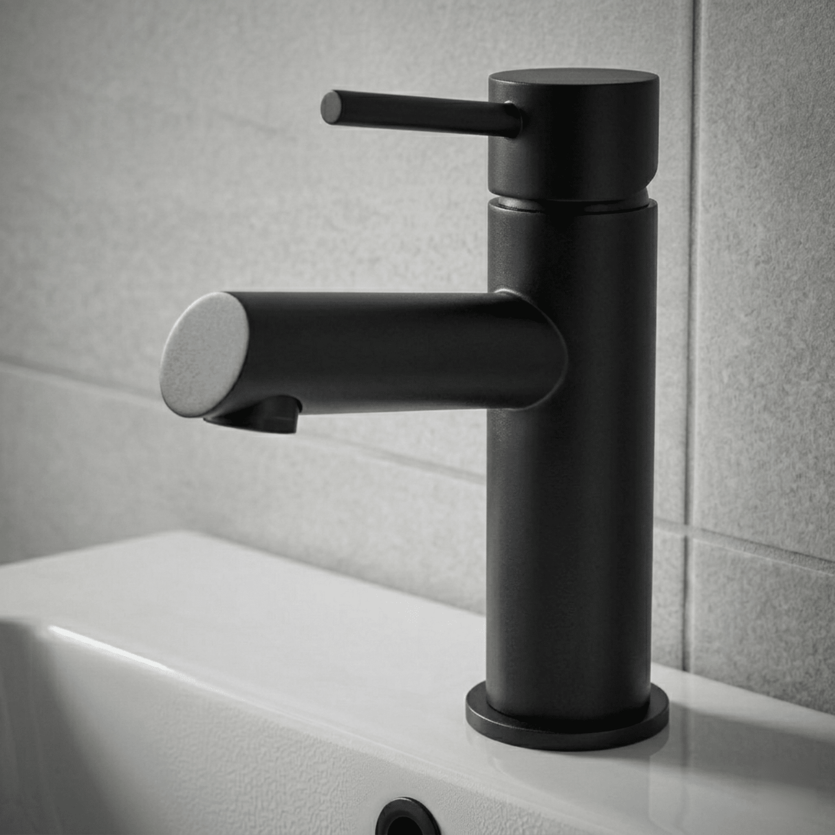 [BTE405] Wetley Minimalist Round Mono Basin Mixer Tap & Push Button Waste - Choice of Finish - Silo