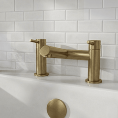 [BTE803] Wetley Minimalist Round Deck Mounted Bath Filler Tap - Choice of Finish - Silo