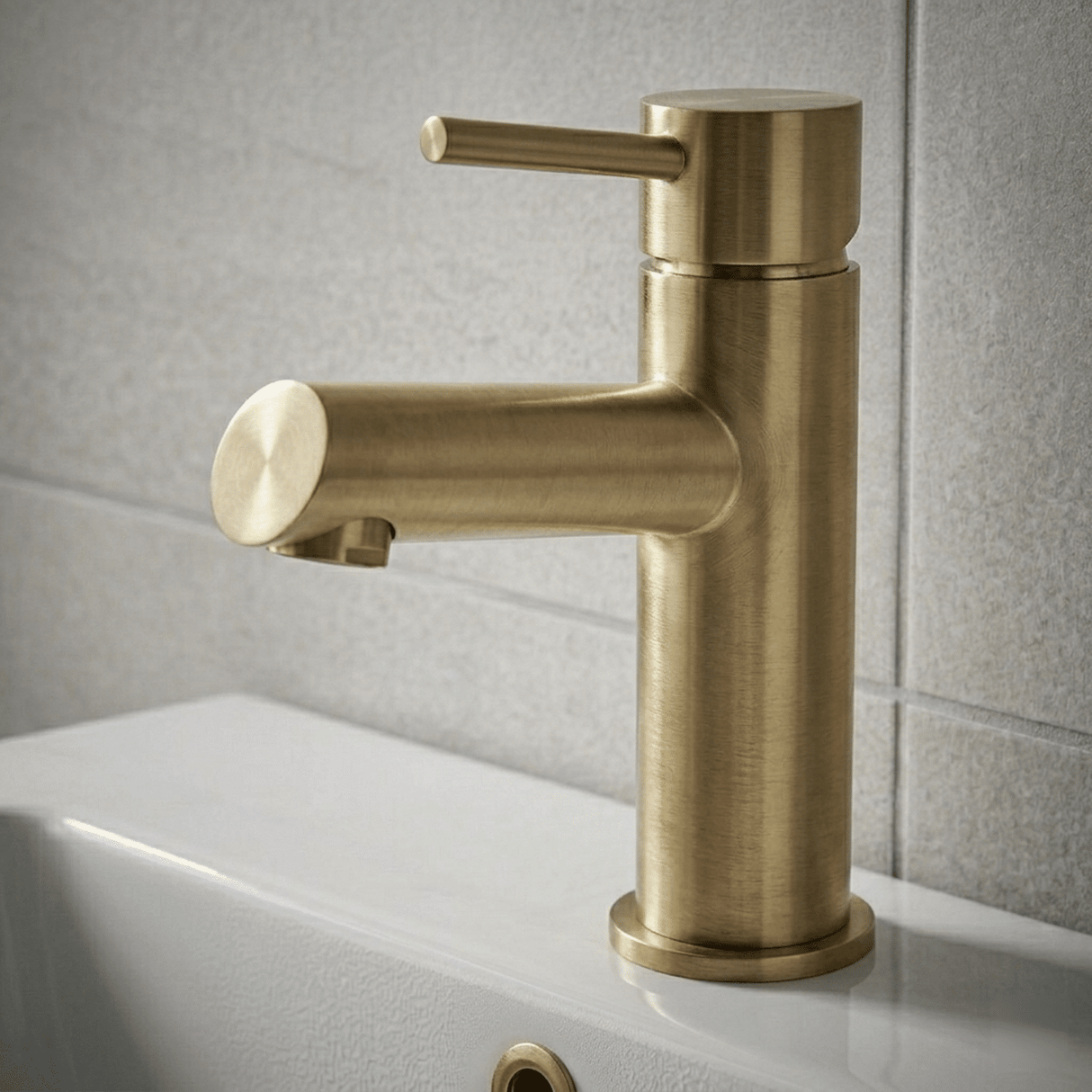 [BTE805] Wetley Minimalist Round Mono Basin Mixer Tap & Push Button Waste - Choice of Finish - Silo