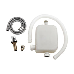 [BTEA383] Contemporary Bathroom Deck Shower Kit, 335mm x 220mm, Chrome - Cutout