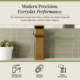 Square Mono Basin Mixer Tap with Push Button Waste – Choice of Finish