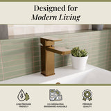 Square Mono Basin Mixer Tap with Push Button Waste – Choice of Finish