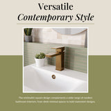 Square Mono Basin Mixer Tap with Push Button Waste – Choice of Finish