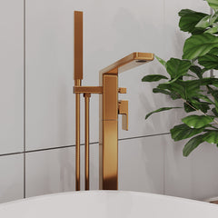 [BTEM1521] Swinscoe Contemporary Square Freestanding Bath Shower Mixer Tap with Kit - Choice of Colour - Lifestyle 3