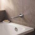 [BTEM300] Contemporary Bathroom Square Wall Mounted Bath Spout, 50mm, Chrome - Silo