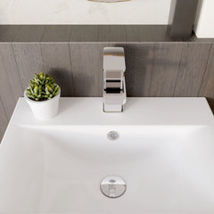 [BTEM305EC] Square Eco Mono Basin Mixer Tap & Push Button Waste - Chrome - Lifestyle 2
