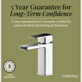 Square Mono Basin Mixer Tap with Push Button Waste – Choice of Finish