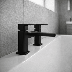 [BTEM403] Swinscoe Dual Lever Square Deck Mounted Bath Filler Tap – Choice of Finish - Silo