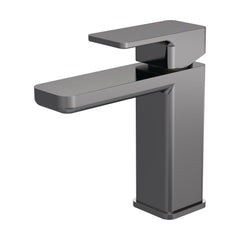 [BTEM705] Swinscoe Square Mono Basin Mixer Tap with Push Button Waste – Choice of Finish - Cutout