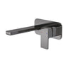 [BTEM728] Swinscoe Contemporary Square Wall Mounted 2 Tap Hole Basin Mixer Tap - Choice of Finish - Cutout