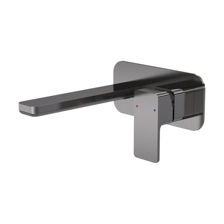 [BTEM728] Swinscoe Contemporary Square Wall Mounted 2 Tap Hole Basin Mixer Tap - Choice of Finish - Cutout