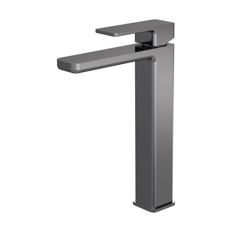 [BTEM770] Square High-Rise Mono Basin Mixer Tap - Matt Black - Cutout