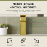 Square Mono Basin Mixer Tap with Push Button Waste – Choice of Finish