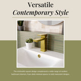 Square Mono Basin Mixer Tap with Push Button Waste – Choice of Finish