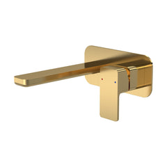 [BTEM828] Swinscoe Contemporary Square Wall Mounted 2 Tap Hole Basin Mixer Tap - Choice of Finish - Cutout