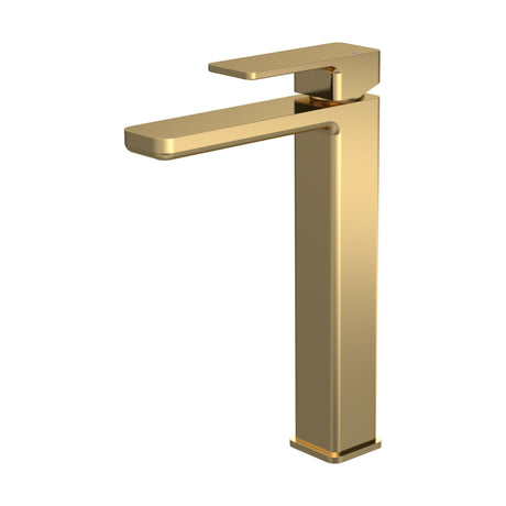 [BTEM870] Square High-Rise Mono Basin Mixer Tap - Matt Black - Cutout