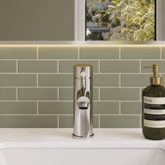 [BTEV318] Balterley Evian Minimalist Round Mono Basin Mixer Tap & Push Button Waste - Chrome - Lifestyle 1