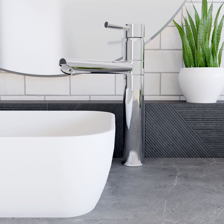 [BTEV319] Balterley Evian Round Tall Lever Mono Basin Mixer Tap - Chrome - Lifestyle 1