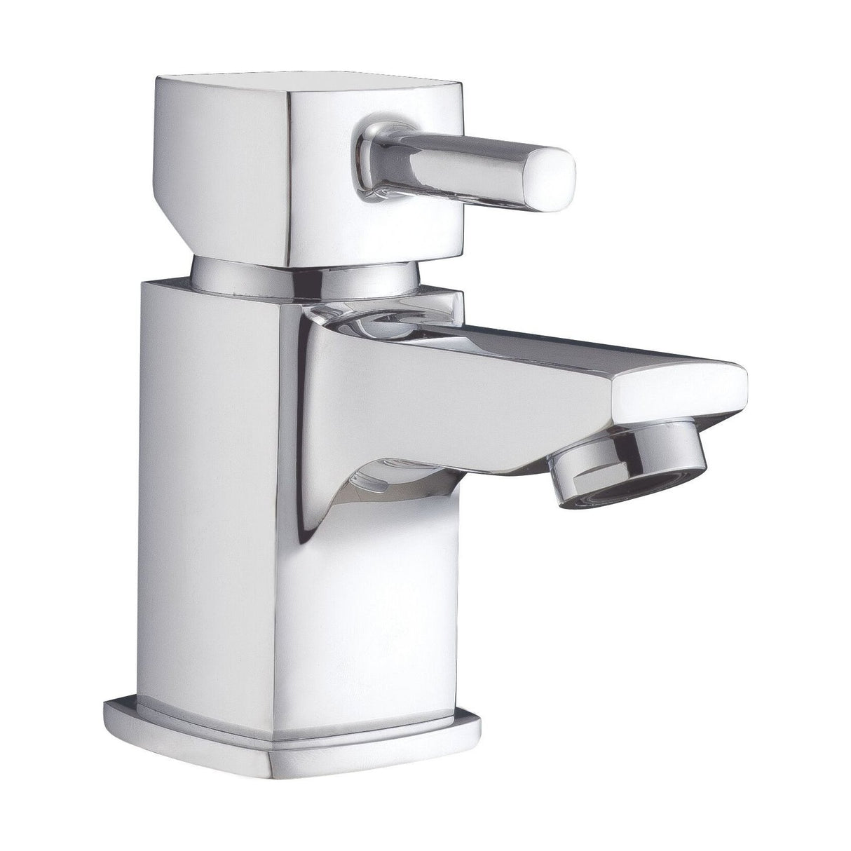 [BTFA305] Contemporary Single Lever Mono Basin Mixer Bathroom Sink Tap with Push Button Waste - Chrome - Cutout