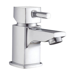 [BTFA305] Contemporary Single Lever Mono Basin Mixer Bathroom Sink Tap with Push Button Waste - Chrome - Cutout