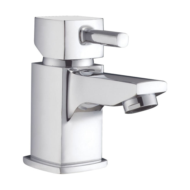 [BTFA305] Contemporary Single Lever Mono Basin Mixer Bathroom Sink Tap with Push Button Waste - Chrome - Cutout