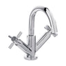 [BTHE315X] Fulfen Crosshead Monobloc Basin Tap - Choice of Colour - Cutout