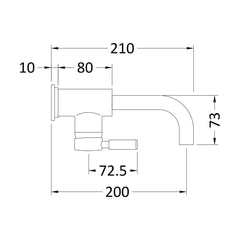 [BTHE381L] Hester Single Lever Side Action Basin Mi - Technical Drawing