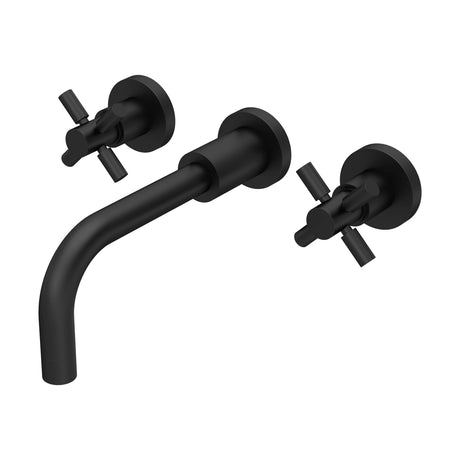 [BTHE417X] Fulfen Crosshead Wall Mounted Basin Mixer Tap - Choice of Colour - Cutout