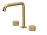 [BTK833P] Ashenhurst Contemporary 3 Tap Hole Deck Mounted Bath Mixer Tap with Fluted Handles - Choice of Spout and Colour - Cutout