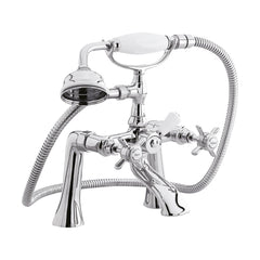 [BTKI304X] Balterley Hanchurch Traditional Bath Shower Mixer Tap with Shower Kit - Chrome or Brushed Brass - Cutout