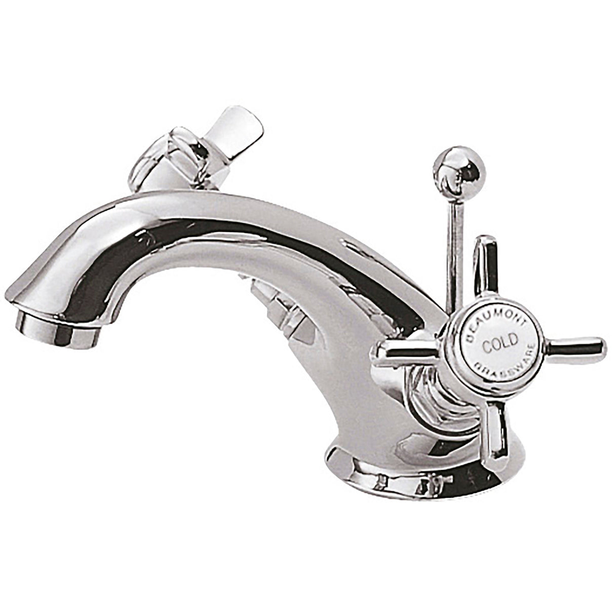 Balterley Hanchurch Traditional Mono Basin Mixer Tap - Chrome or Brushed Brass
