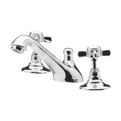 [BTKI307X] Balterley Hanchurch Traditional 3 Tap Hole Basin Tap - Chrome or Brushed Brass - Cutout