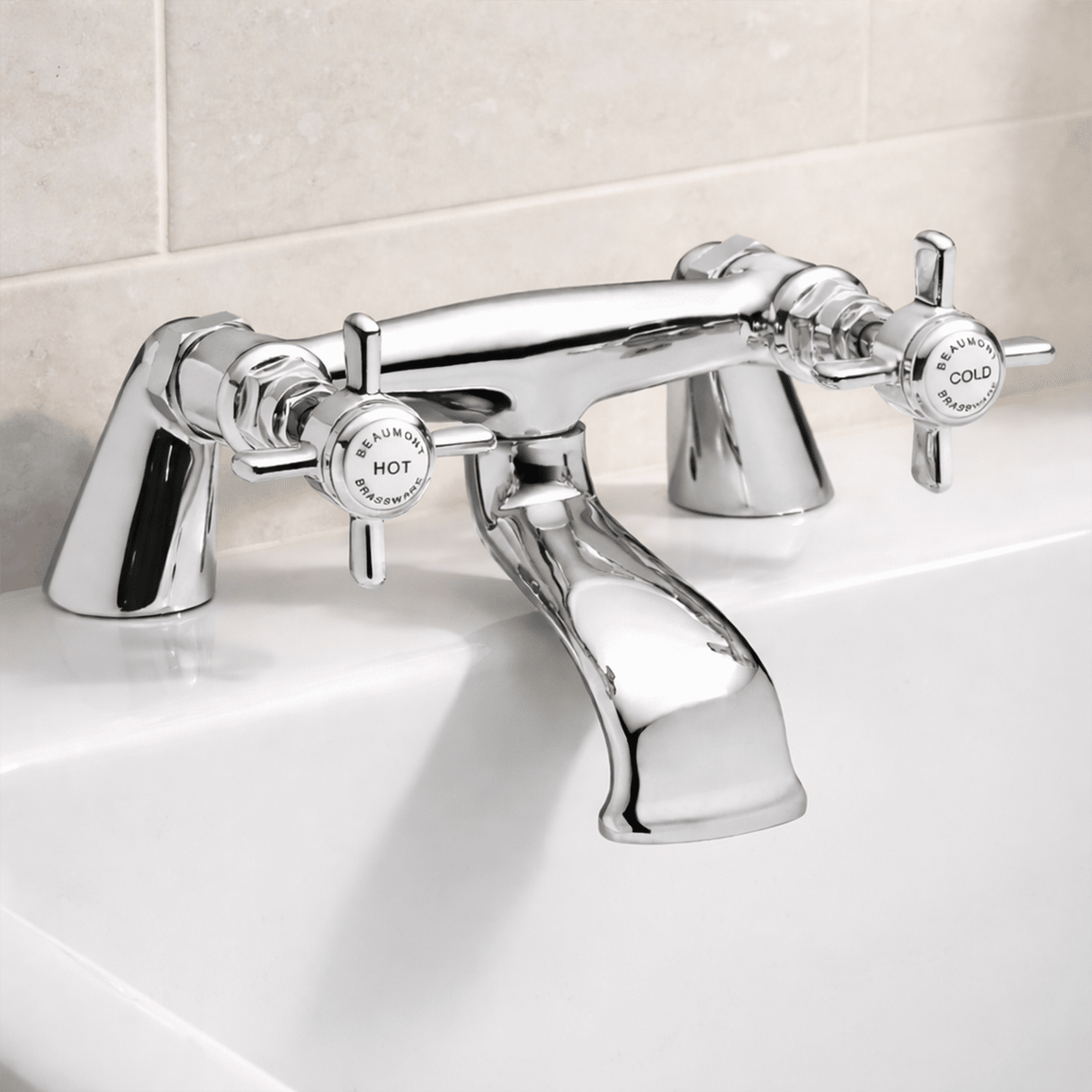 [BTKI328X] Balterley Hanchurch Bath Filler Tap - Chrome or Brushed Brass - Silo