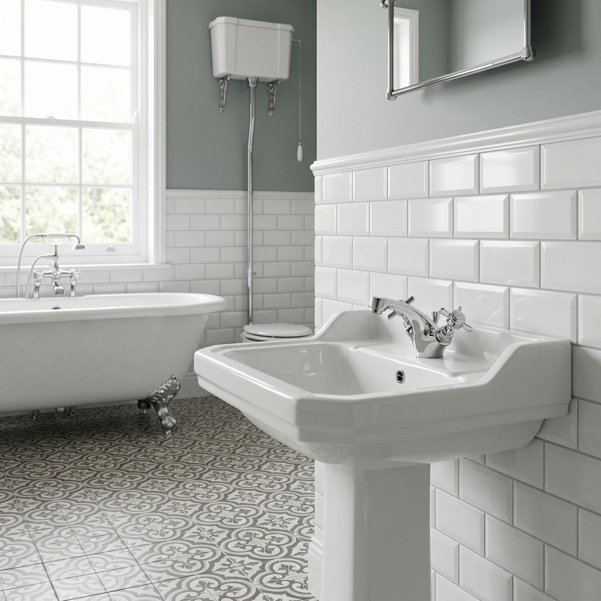 [BTKI345X] Balterley Hanchurch Traditional Mono Basin Mixer Tap - Chrome or Brushed Brass - Lifestyle 3