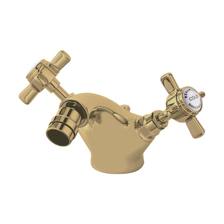 [BTKI806X] Balterley Hanchurch Traditional Bidet Tap with Crosshead Handles - Chrome or Brushed Brass - Cutout