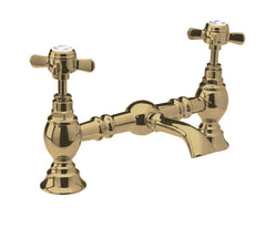[BTKI815X] Hanchurch Traditional Crosshead Bridge 2 Tap Hole Mixer - Choice of Colour