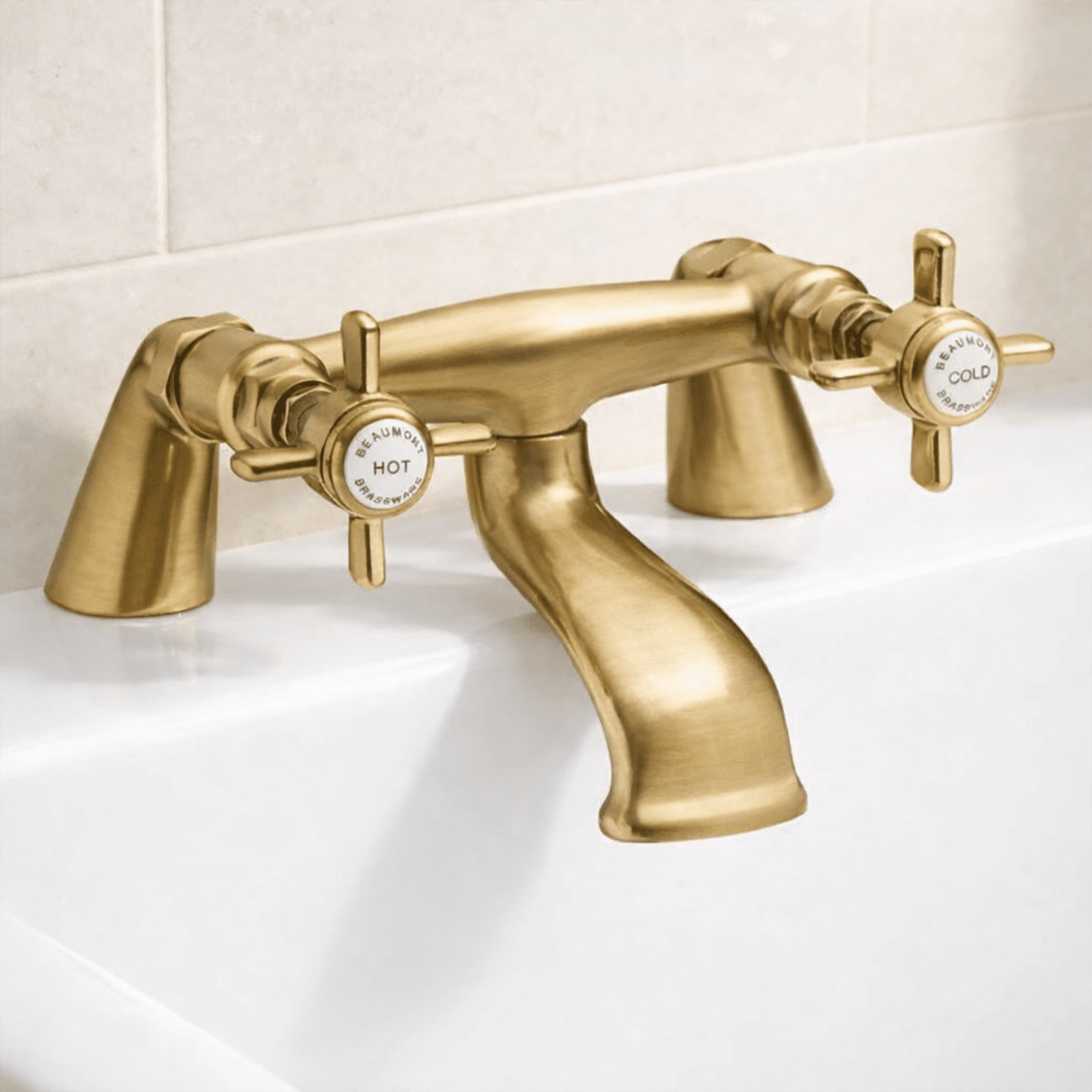 [BTKI828X] Balterley Hanchurch Bath Filler Tap - Chrome or Brushed Brass - Silo