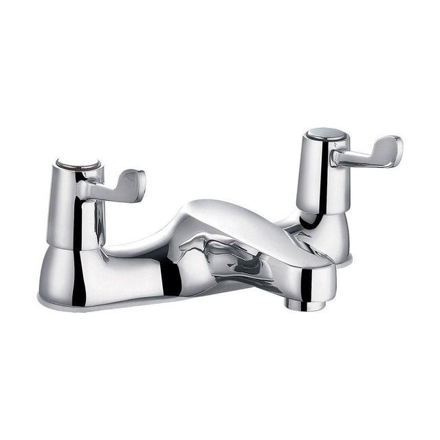 [BTLEV05] Contemporary Bathroom Bath Filler Tap – Lever Handles, 110 x 154mm, Chrome - Cutout