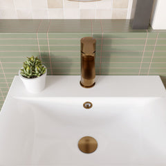 [BTPR1505] Consall Round Mono Basin Mixer Tap with Push Button Waste - Choice of Finish - Lifestyle 2