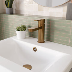 [BTPR1505] Consall Round Mono Basin Mixer Tap with Push Button Waste - Choice of Finish - Lifestyle 3