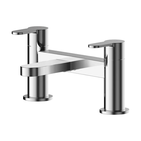[BTPR303] Consall Round Dual Lever Deck Mounted Bath Filler Tap - Choice of Finish - Cutout