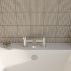 [BTPR303] Consall Round Dual Lever Deck Mounted Bath Filler Tap - Choice of Finish - Lifestyle 2