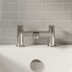 [BTPR303] Consall Round Dual Lever Deck Mounted Bath Filler Tap - Choice of Finish - Silo