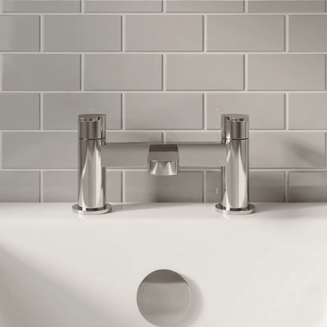 [BTPR303] Consall Round Dual Lever Deck Mounted Bath Filler Tap - Choice of Finish - Silo
