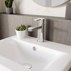 [BTPR305EC] Balterley Pride Round Eco Mono Basin Mixer Tap & Push Button Waste - Chrome - Lifestyle 3