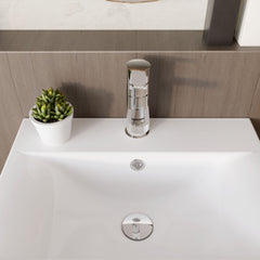 [BTPR305] Consall Round Mono Basin Mixer Tap with Push Button Waste - Choice of Finish - Lifestyle 2