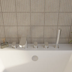 [BTPR314] Balterley Pride Deck Mount Round 5 Tap Hole Bath Shower Mixer Tap with Shower Kit - Chrome - Lifestyle 2